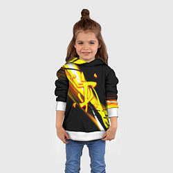 Толстовка-худи детская Doom геометрия из полос, цвет: 3D-белый — фото 2