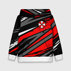 Толстовка-худи детская Umbrella - red lines, цвет: 3D-белый