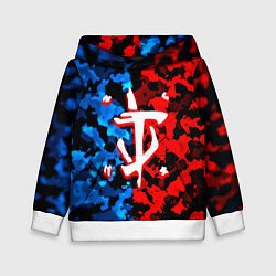 Толстовка-худи детская Doom камуфляж текстура, цвет: 3D-белый