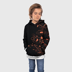Толстовка-худи детская Китайский орнамент, цвет: 3D-белый — фото 2