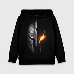 Толстовка-худи детская Спартанец с огненным взглядом, цвет: 3D-черный