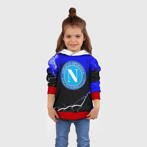 Детская толстовка Наполи шторм / 3D-Красный – фото 4