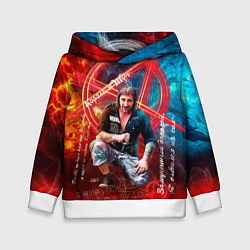 Толстовка-худи детская Король и Шут - всегда с нами, цвет: 3D-белый