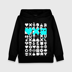 Толстовка-худи детская Love Death and Robots синий, цвет: 3D-черный