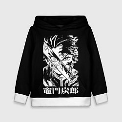 Толстовка-худи детская Клинок рассекающий демонов - slayer, цвет: 3D-белый