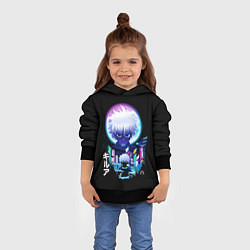 Толстовка-худи детская Хантер х Хантер, Киллуа, цвет: 3D-черный — фото 2
