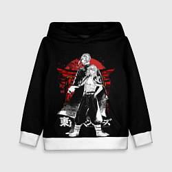Толстовка-худи детская Токийские мстители аниме, цвет: 3D-белый