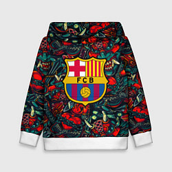 Толстовка-худи детская Barcelona japan tatoo, цвет: 3D-белый