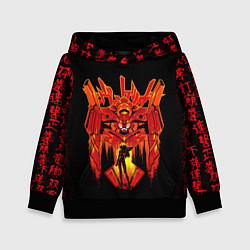 Толстовка-худи детская Евангелион Модуль-02, цвет: 3D-черный