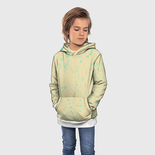 Детская толстовка Color beige turquoise / 3D-Белый – фото 3