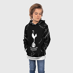 Толстовка-худи детская Тоттенхэм Хотспур молнии, цвет: 3D-белый — фото 2