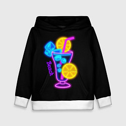 Толстовка-худи детская Night beach, цвет: 3D-белый