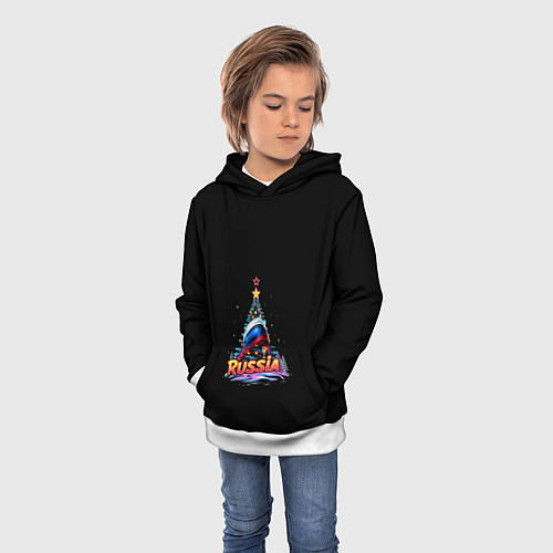 Детская толстовка Ёлка компания / 3D-Белый – фото 3