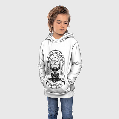 Детская толстовка Водитель грузовика / 3D-Белый – фото 3