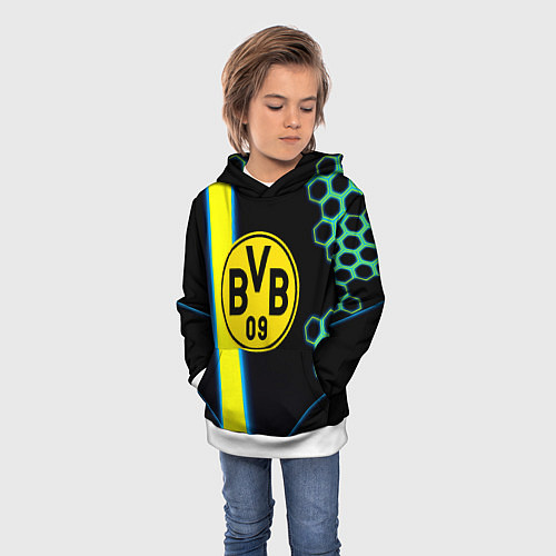 Детская толстовка Borussia соты броня / 3D-Белый – фото 3