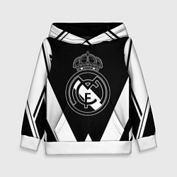 Толстовка-худи детская Real Madrid геометрия спорт, цвет: 3D-белый