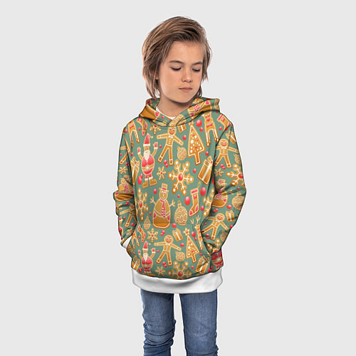 Детская толстовка Имбирные пряники / 3D-Белый – фото 3