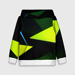 Толстовка-худи детская Geometric shapes, цвет: 3D-белый