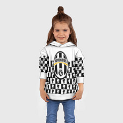 Толстовка-худи детская Juventus болельщики паттерн, цвет: 3D-белый — фото 2