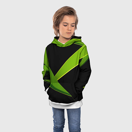 Детская толстовка Geometric neon / 3D-Белый – фото 3