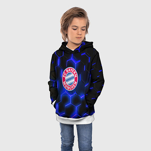 Детская толстовка FC Bayern Mnchen соты / 3D-Белый – фото 3