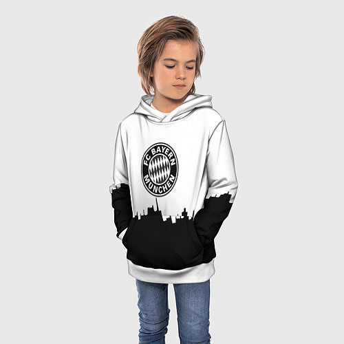 Детская толстовка Bayern Mnchen пиксели / 3D-Белый – фото 3