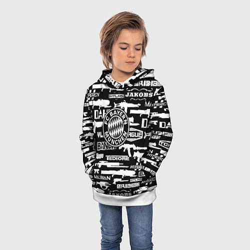 Детская толстовка ФК Манчестер Юнайтед / 3D-Белый – фото 3