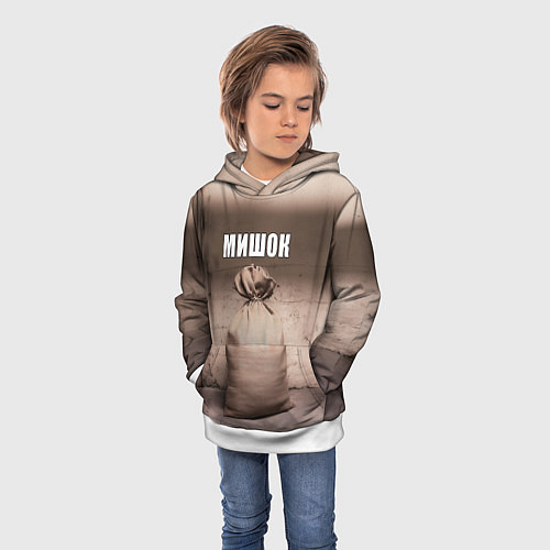 Детская толстовка Мишок / 3D-Белый – фото 3