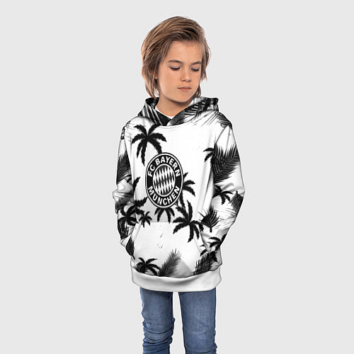 Детская толстовка Бавария Мюнхен тропики / 3D-Белый – фото 3