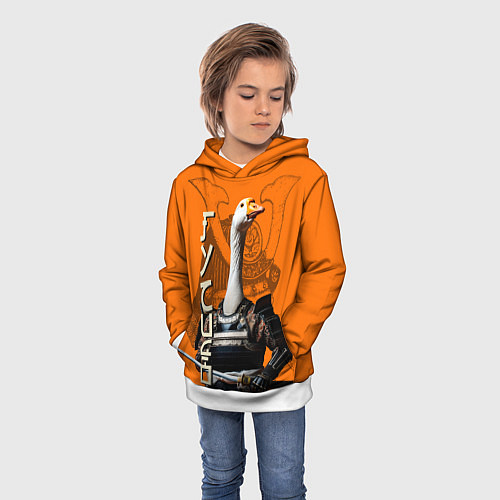 Детская толстовка Гусидо - путь гуся / 3D-Белый – фото 3