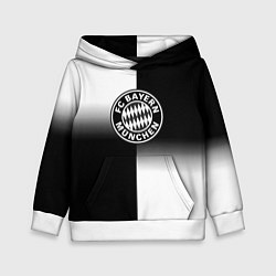 Толстовка-худи детская Бавария Мюнхен геометрия градиент, цвет: 3D-белый