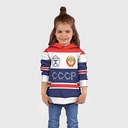 Толстовка-худи детская Символика и знаки СССР, цвет: 3D-белый — фото 2
