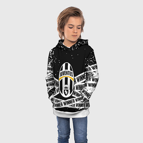 Детская толстовка Juventus подедитель краски / 3D-Белый – фото 3
