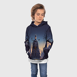 Толстовка-худи детская Новогодний Бэтмен, цвет: 3D-белый — фото 2