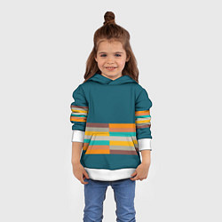 Толстовка-худи детская Индиго и омбре градиент заката с текстурой, цвет: 3D-белый — фото 2