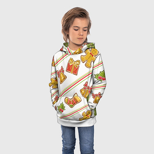 Детская толстовка Рождественский дух / 3D-Белый – фото 3