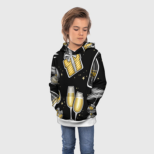 Детская толстовка Новогодний вайб / 3D-Белый – фото 3