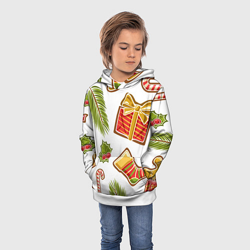 Детская толстовка Рождественский вайб / 3D-Белый – фото 3