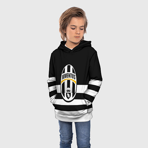 Детская толстовка Juventus линии / 3D-Белый – фото 3
