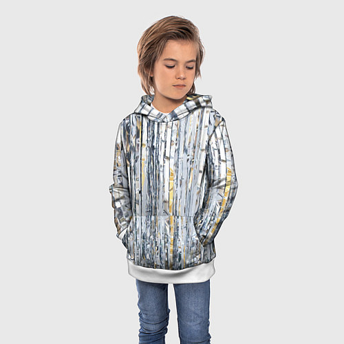 Детская толстовка Новогодний дождик / 3D-Белый – фото 3