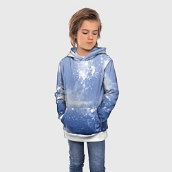 Толстовка-худи детская Снежки попали в тебя, цвет: 3D-белый — фото 2