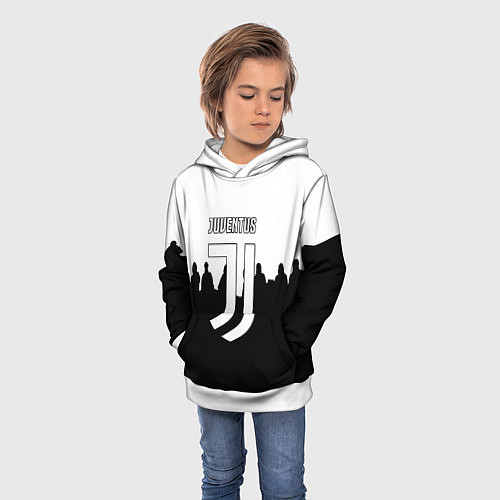 Детская толстовка Ювентус команды / 3D-Белый – фото 3