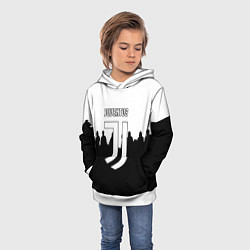 Толстовка-худи детская Ювентус команды, цвет: 3D-белый — фото 2