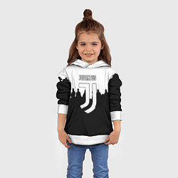 Толстовка-худи детская Ювентус команды, цвет: 3D-белый — фото 2
