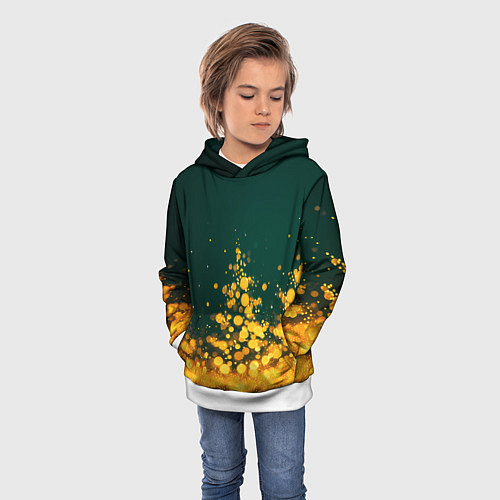 Детская толстовка Новогодние елочки из боке / 3D-Белый – фото 3