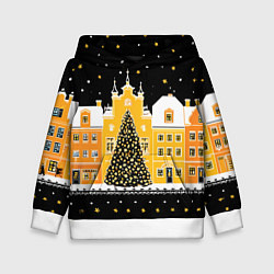 Детская толстовка Новогодняя ночь в городе