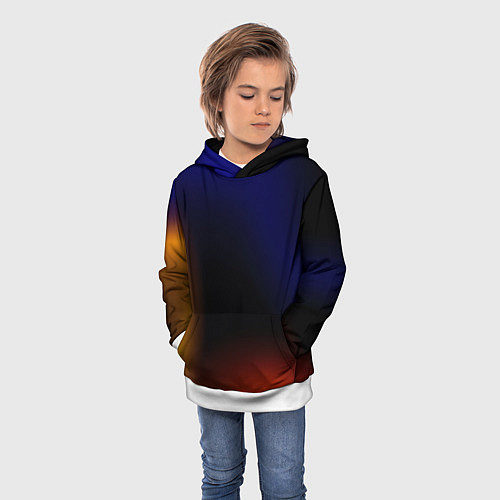 Детская толстовка Color black red blue / 3D-Белый – фото 3