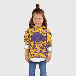 Толстовка-худи детская NBA LA Lakers, цвет: 3D-белый — фото 2