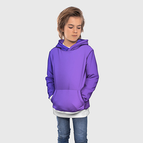 Детская толстовка Color purple gradient / 3D-Белый – фото 3