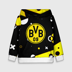 Толстовка-худи детская Borussia геометрия текстура, цвет: 3D-белый